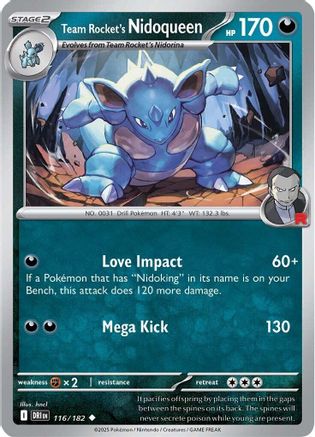 Team Rocket's Nidoqueen 116  SV10 Destined Rivals - Uncommon