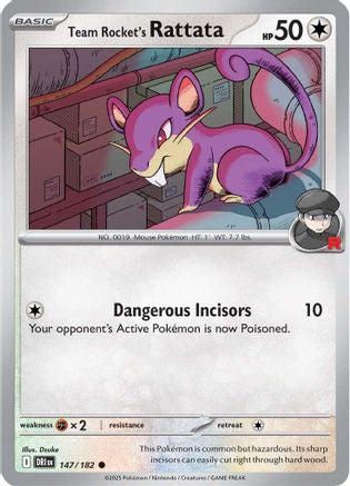 Team Rocket's Rattata 147  SV10 Destined Rivals - Common