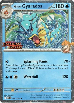 Misty's Gyarados (Prerelease) 049  - Holofoil SV10 Destined Rivals - Rare