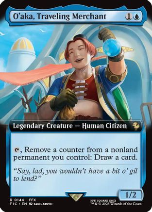 O'aka, Traveling Merchant (Extended Art) (FIC-144) - Commander: FINAL FANTASY Foil