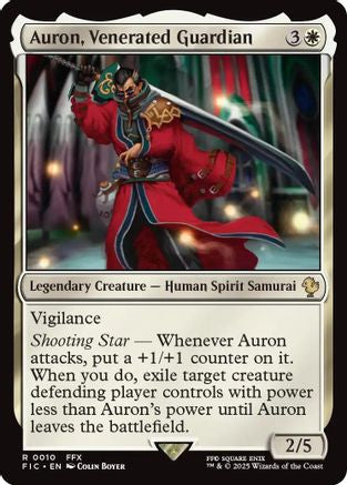 Auron, Venerated Guardian (Surge Foil) (FIC-010) - Commander: FINAL FANTASY Foil