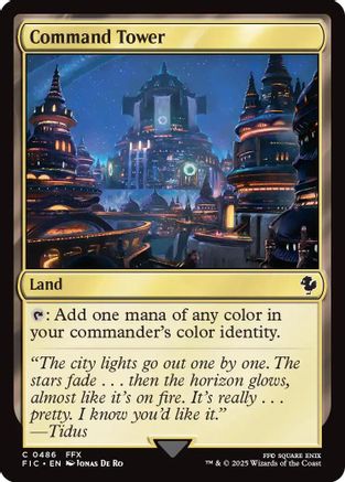 Command Tower (0486) (Surge Foil) (FIC-486) - Commander: FINAL FANTASY Foil
