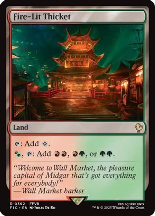 Fire-Lit Thicket (Surge Foil) (FIC-392) - Commander: FINAL FANTASY Foil