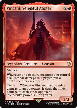 Vincent, Vengeful Atoner (Surge Foil) (FIC-064) - Commander: FINAL FANTASY Foil