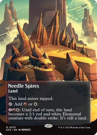 Needle Spires (0075) (Borderless) (EOS-075) - Edge of Eternities: Stellar Sights Foil