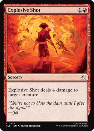 Explosive Shot (TLE-236) - Avatar: The Last Airbender: Eternal-Legal Foil