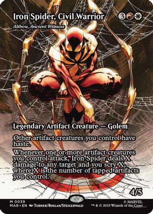 Iron Spider, Civil Warrior - Alibou, Ancient Witness (MAR-039) - Marvel Eternal-Legal Foil
