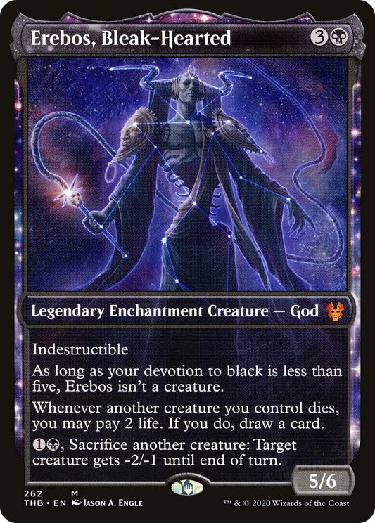 Erebos, Bleak-Hearted (THB-262) - Theros Beyond Death: (enchantment, Showcase) Foil