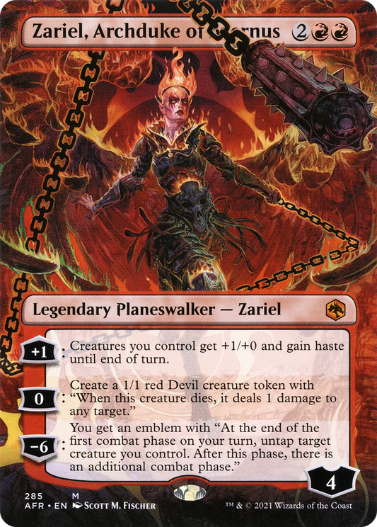 Zariel, Archduke of Avernus (AFR-285) - Adventures in the Forgotten Realms (Borderless) Foil