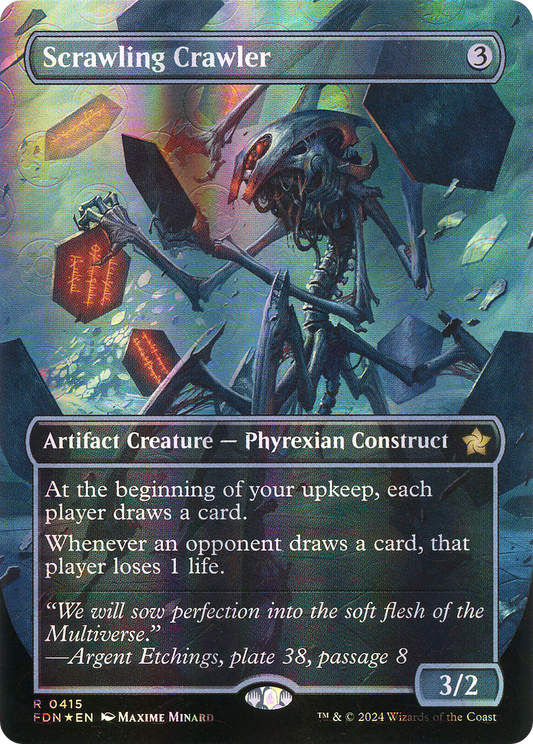 Scrawling Crawler (Borderless) (Mana Foil) (FDN-415) - Foundations (Borderless) Foil