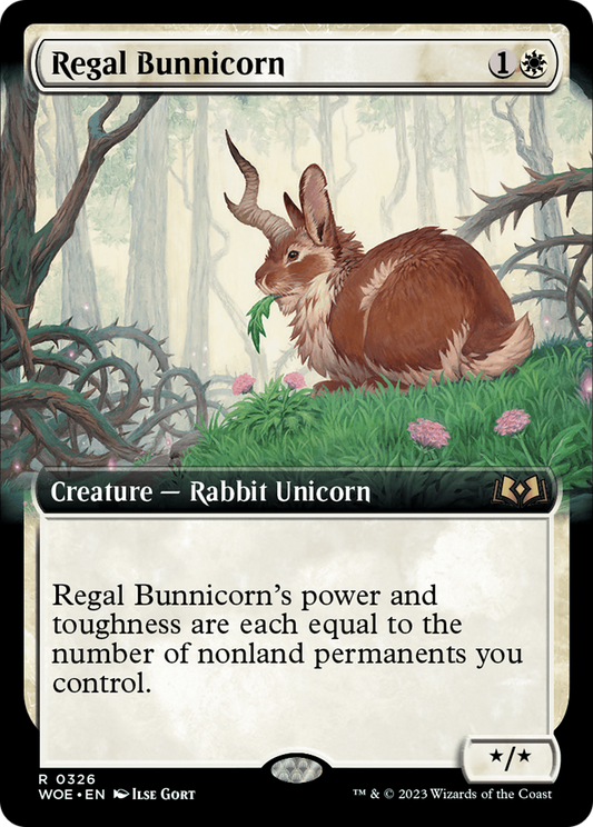 Regal Bunnicorn (WOE-326) - Wilds of Eldraine: (Extended Art) Foil