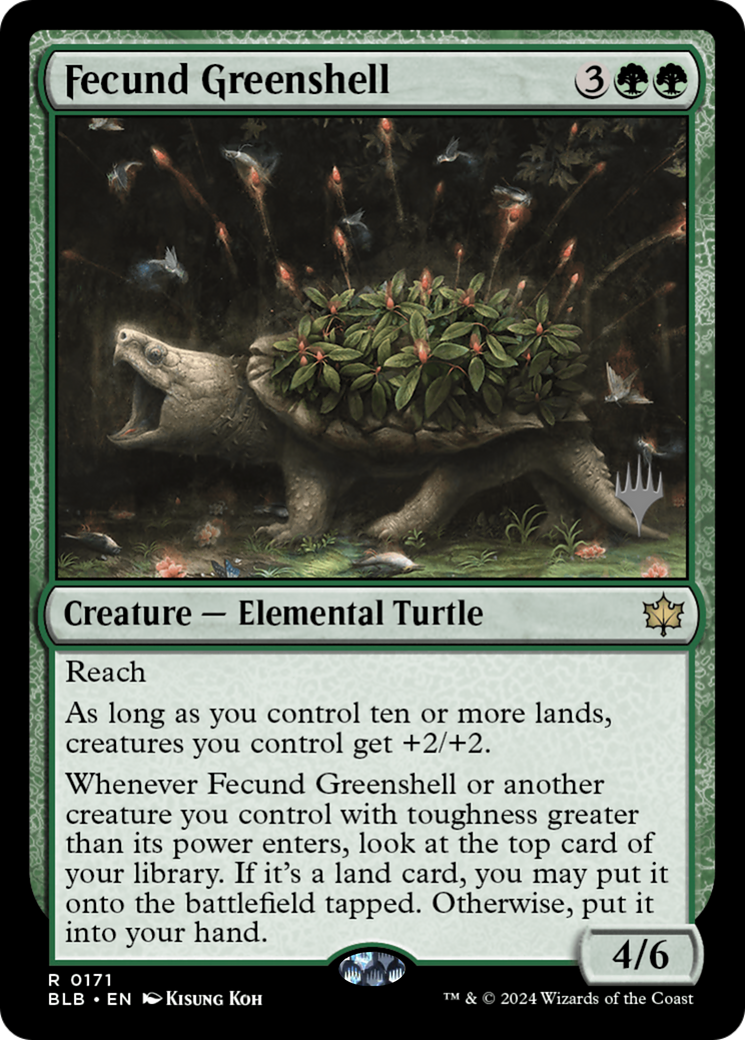 Fecund Greenshell (PPBLB-171) - Bloomburrow Promos Foil