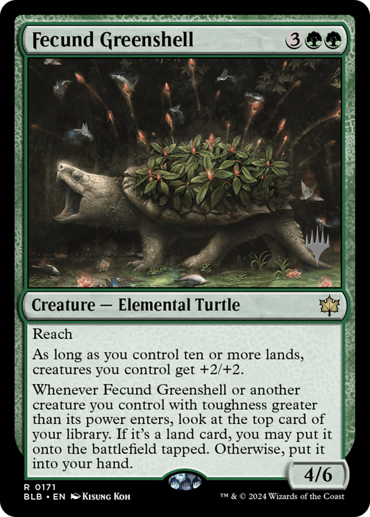 Fecund Greenshell (PPBLB-171) - Bloomburrow Promos Foil
