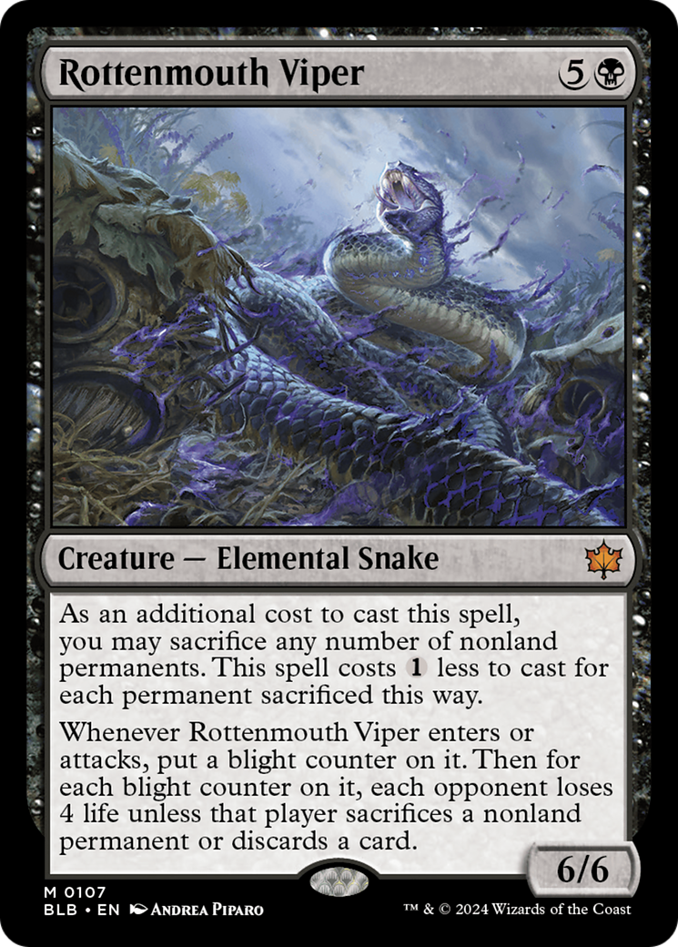 Rottenmouth Viper (BLB-107) - Bloomburrow Foil