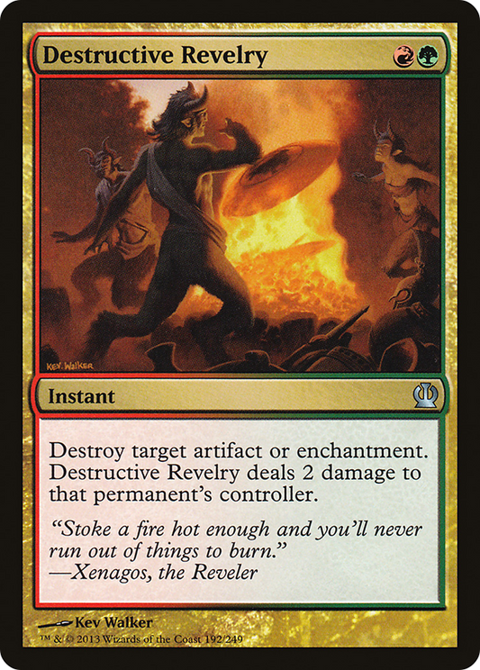 Destructive Revelry (THS-192) - Theros Foil