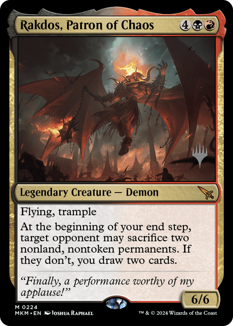 Rakdos, Patron of Chaos (PPMKM-224P) - Murders at Karlov Manor Promos Foil