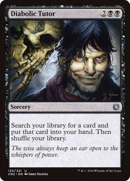 Diabolic Tutor (CN2-132) - Conspiracy: Take the Crown Foil