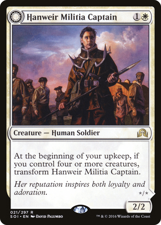 Hanweir Militia Captain // Westvale Cult Leader (SOI-021) - Shadows over Innistrad: (Double Faced Transform) Foil