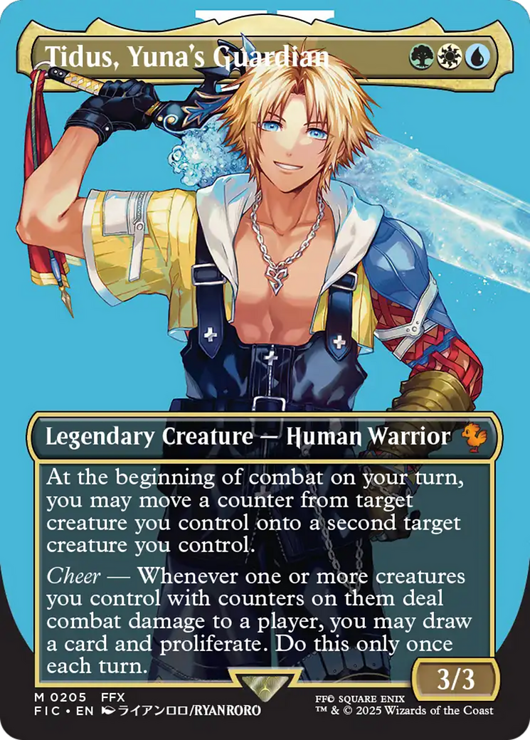 Tidus, Yuna's Guardian (FIC-205) - Commander: FINAL FANTASY (Borderless) Foil