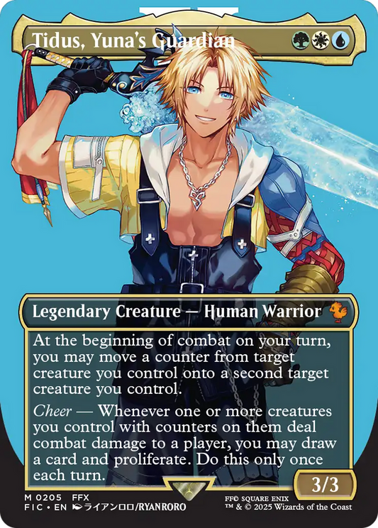 Tidus, Yuna's Guardian (FIC-205) - Commander: FINAL FANTASY (Borderless) Foil