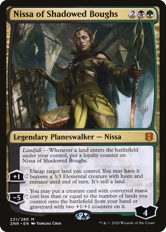 Nissa of Shadowed Boughs (PPZNR-231P) - Zendikar Rising Promos