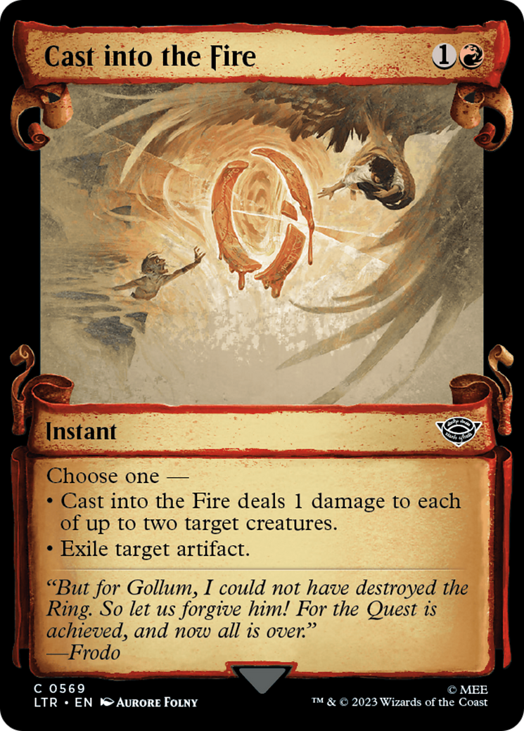 Cast into the Fire (LTR-569) - The Lord of the Rings: Tales of Middle-earth: (Showcase) Foil