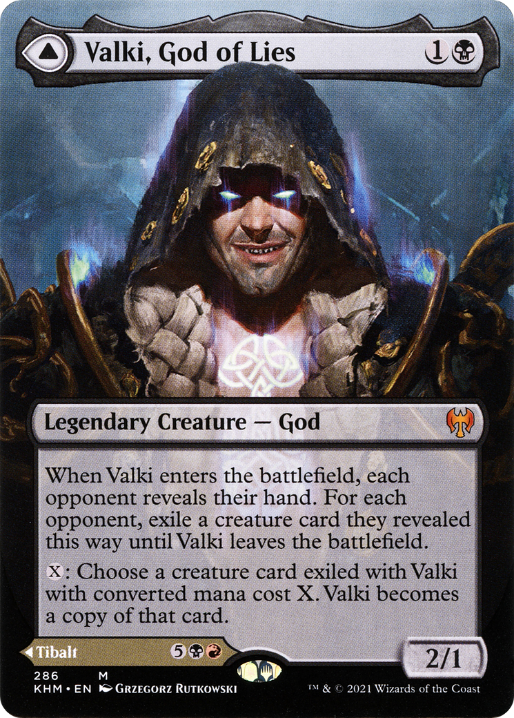 Valki, God of Lies // Tibalt, Cosmic Impostor (KHM-286) - Kaldheim (Borderless)
