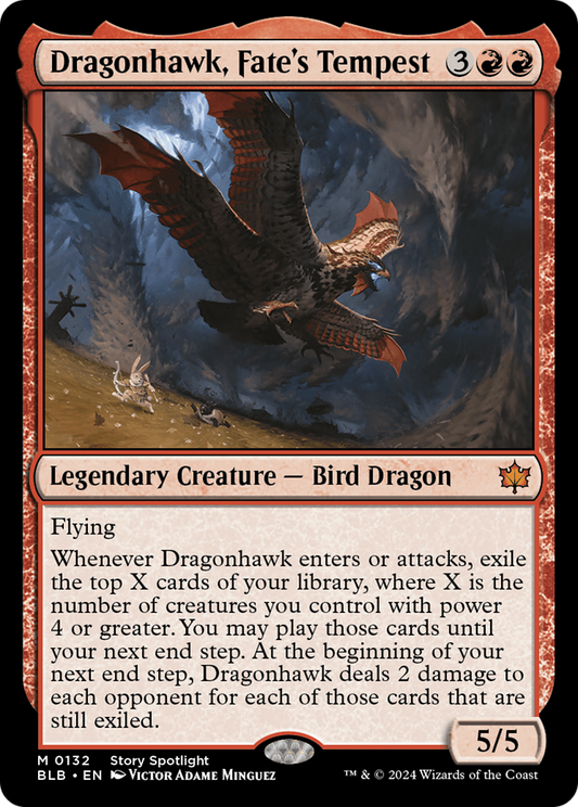 Dragonhawk, Fate's Tempest (BLB-132) - Bloomburrow Foil