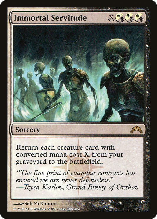 Immortal Servitude (GTC-220) - Gatecrash Foil