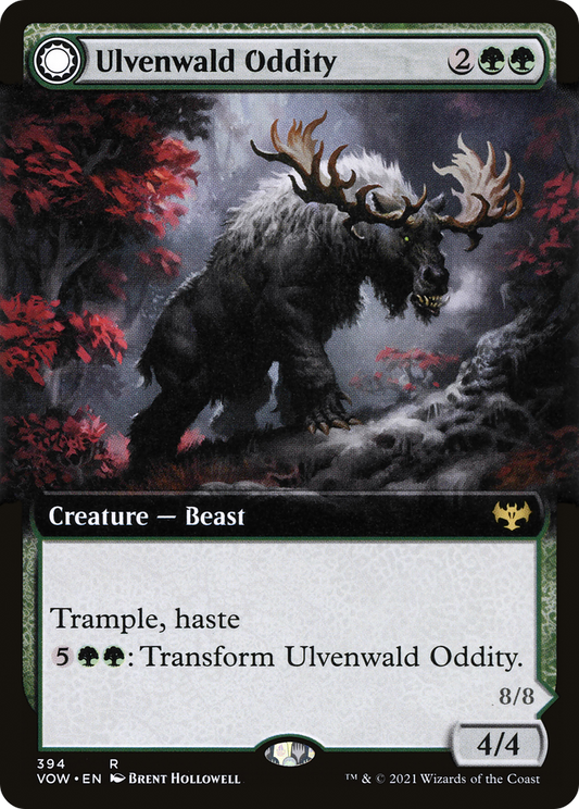 Ulvenwald Oddity // Ulvenwald Behemoth (VOW-394) - Innistrad: Crimson Vow: (Extended Art, Double Faced Transform) Foil