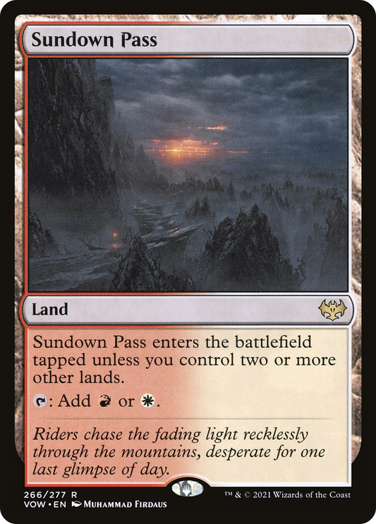Sundown Pass (VOW-266) - Innistrad: Crimson Vow Foil