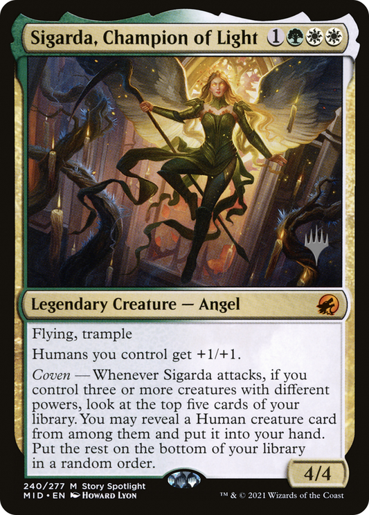 Sigarda, Champion of Light (PPMID-240P) - Innistrad: Midnight Hunt Promos Foil