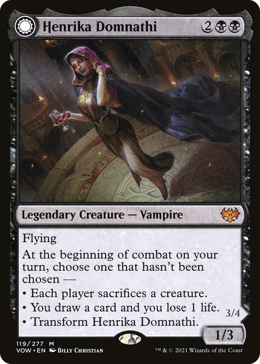 Henrika Domnathi // Henrika, Infernal Seer (VOW-119) - Innistrad: Crimson Vow: (Double Faced Transform) Foil