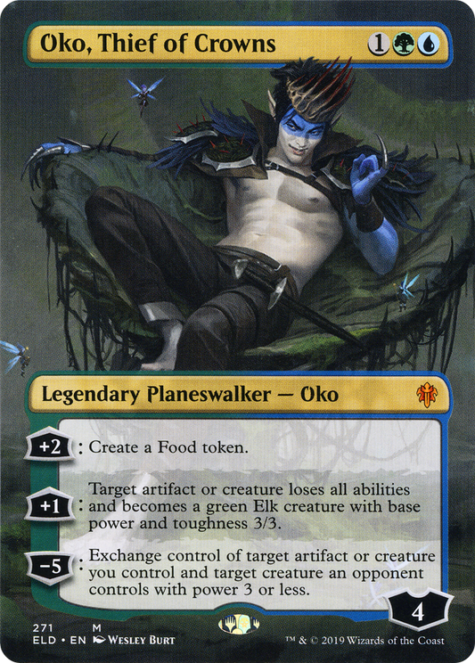 Oko, Thief of Crowns (ELD-271) - Throne of Eldraine (Borderless) Foil