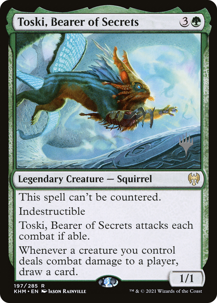 Toski, Bearer of Secrets (PPKHM-197P) - Kaldheim Promos Foil