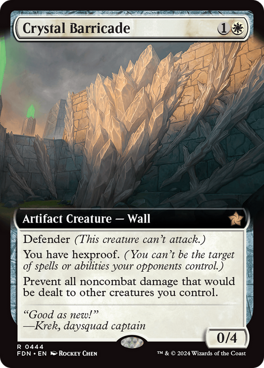 Crystal Barricade (Extended Art) (FDN-444) - Foundations: (Extended Art) Foil