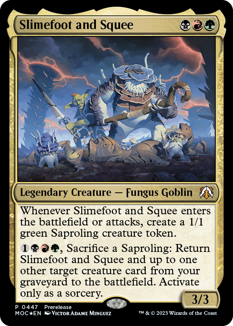 Slimefoot and Squee (PRE-447) - March of the Machine Commander Foil