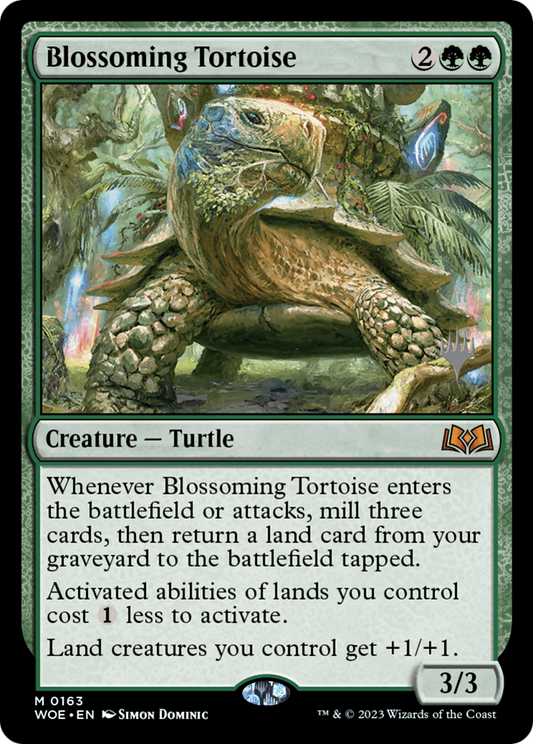 Blossoming Tortoise (PPWOE-163P) - Wilds of Eldraine Promos Foil