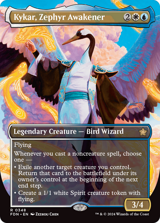 Kykar, Zephyr Awakener (FDN-348) - Foundations (Borderless) Foil