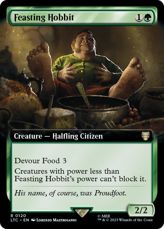 Feasting Hobbit (LTC-120) - Tales of Middle-earth Commander: (Extended Art)