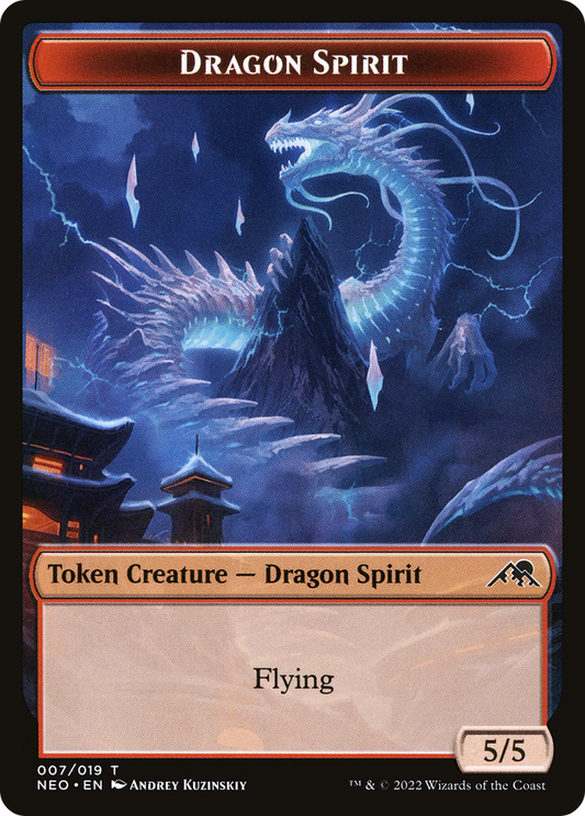 Dragon Spirit (NEO-007) - Kamigawa: Neon Dynasty Tokens