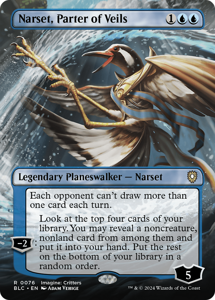 Narset, Parter of Veils (BLC-076) - Bloomburrow Commander (Borderless)
