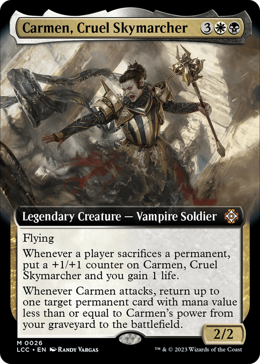 Carmen, Cruel Skymarcher (LCC-026) - The Lost Caverns of Ixalan Commander: (Extended Art)