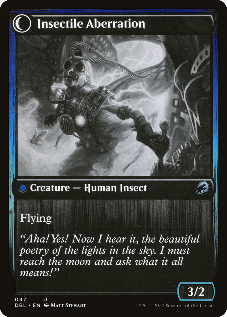 Delver of Secrets // Insectile Aberration (DBL-047) - Innistrad: Double Feature: (Double Faced Transform) Foil