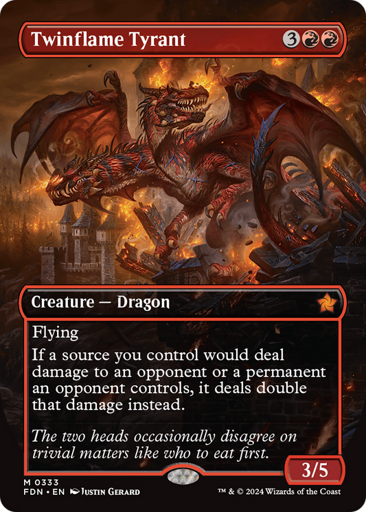 Twinflame Tyrant (Borderless) (FDN-333) - Foundations (Borderless) Foil