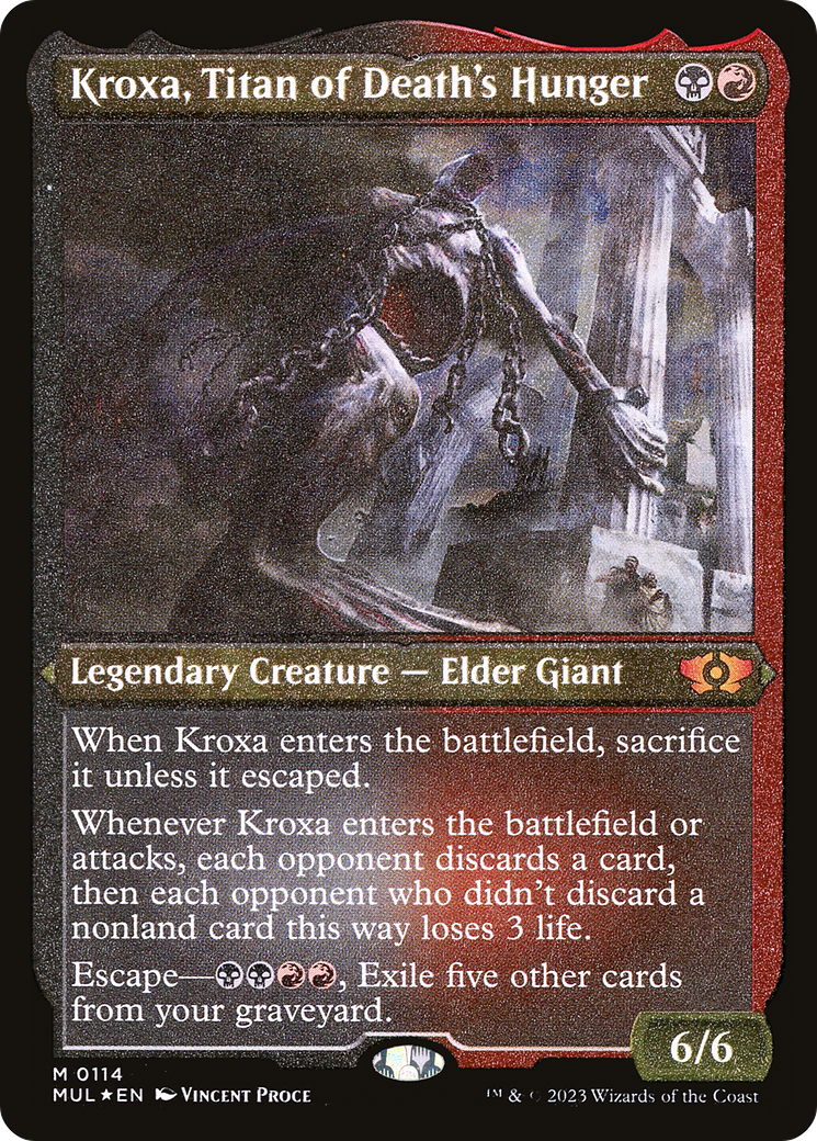 Kroxa, Titan of Death's Hunger (MUL-114) - Multiverse Legends Foil