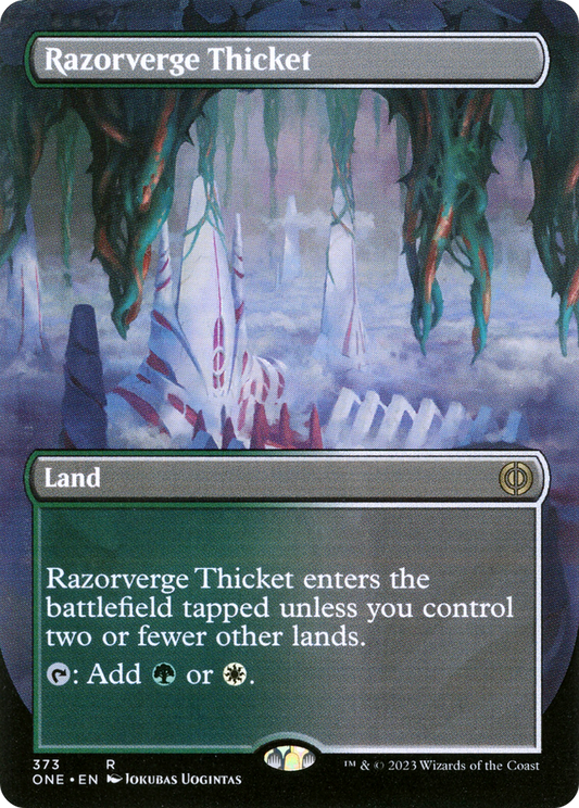 Razorverge Thicket (ONE-373) - Phyrexia: All Will Be One (Borderless) Foil