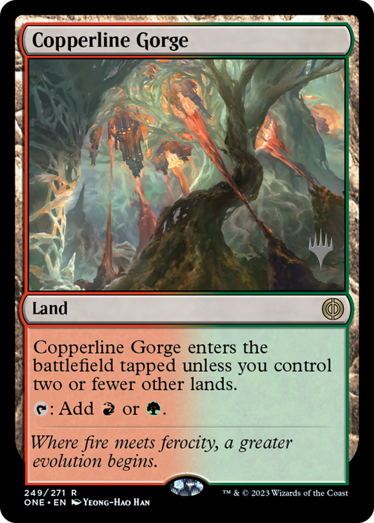 Copperline Gorge (PPONE-249P) - Phyrexia: All Will Be One Promos