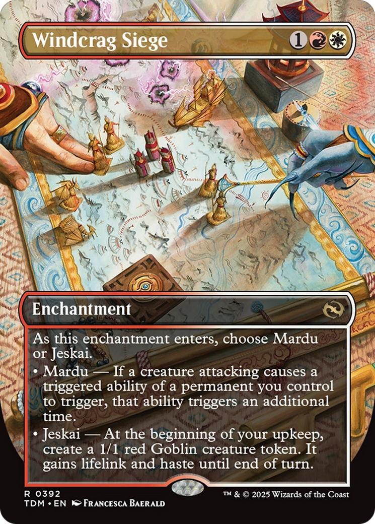 Windcrag Siege (TDM-392) - Tarkir: Dragonstorm: (enchantment) (Borderless) Foil