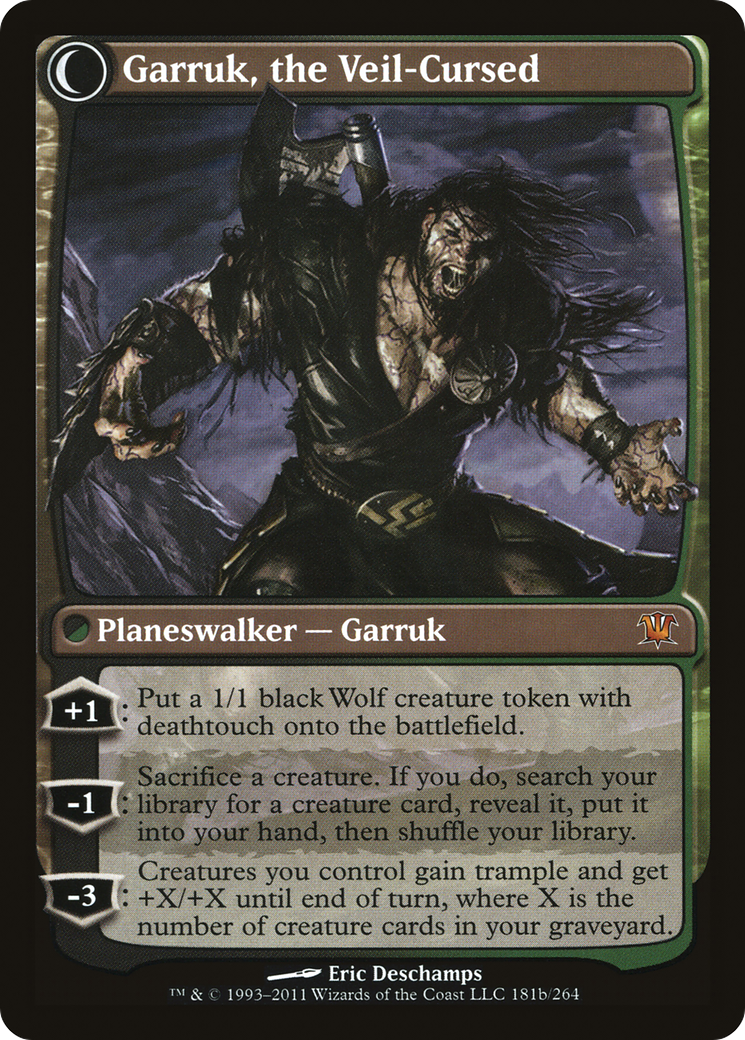 Garruk Relentless // Garruk, the Veil-Cursed (ISD-181) - Innistrad: (Double Faced Transform) Foil